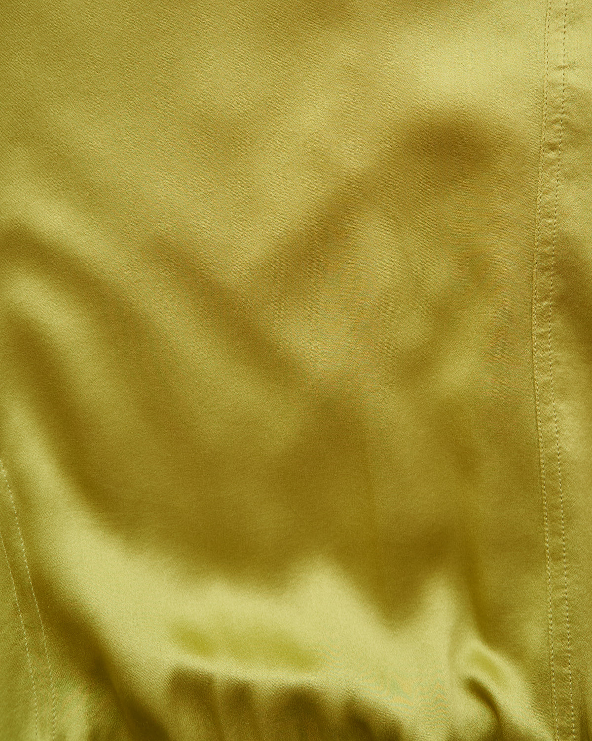 【SIZE S-M】2010s CHICO'S DESIGN Silk Satin MA-1 Bomber / Chartreuse Yellow