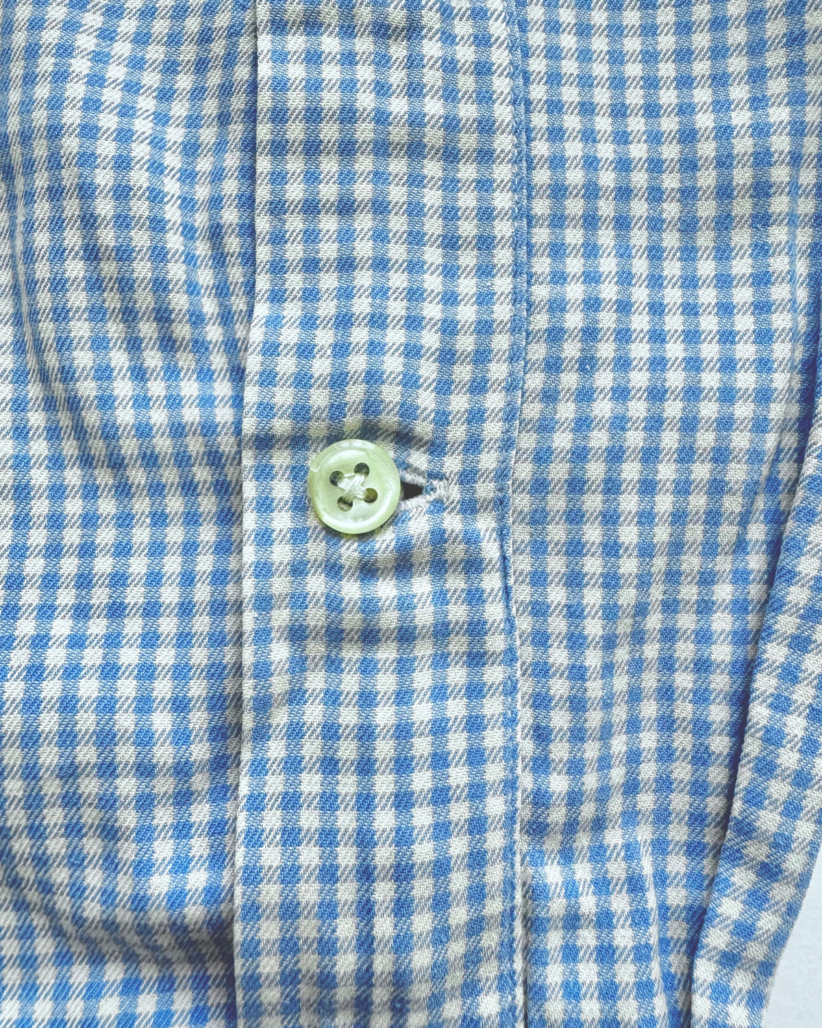 【Size L】90-00's RALPH LAUREN "BLAKE" Cotton Twill Gingham BD Shirt / Blue × White