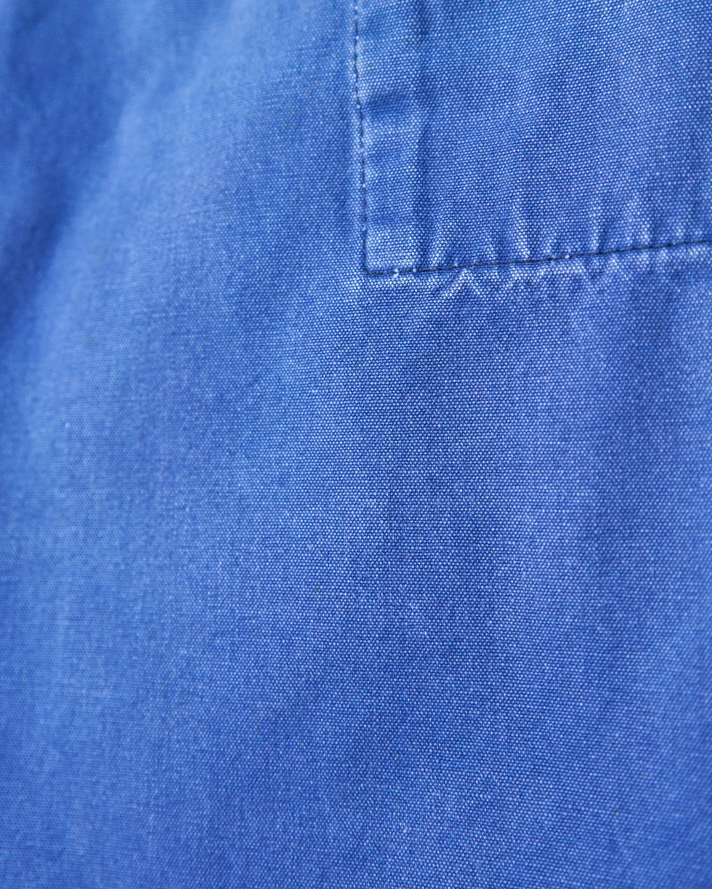 ~70s LE GLAZIK Cotton Canvas Faded French Fisherman Pullover Smock / Blue