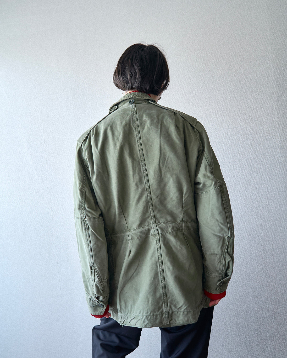 【SIZE S】1960s British Army Windproof Cotton Sateen Combat Smock / Olive Green
