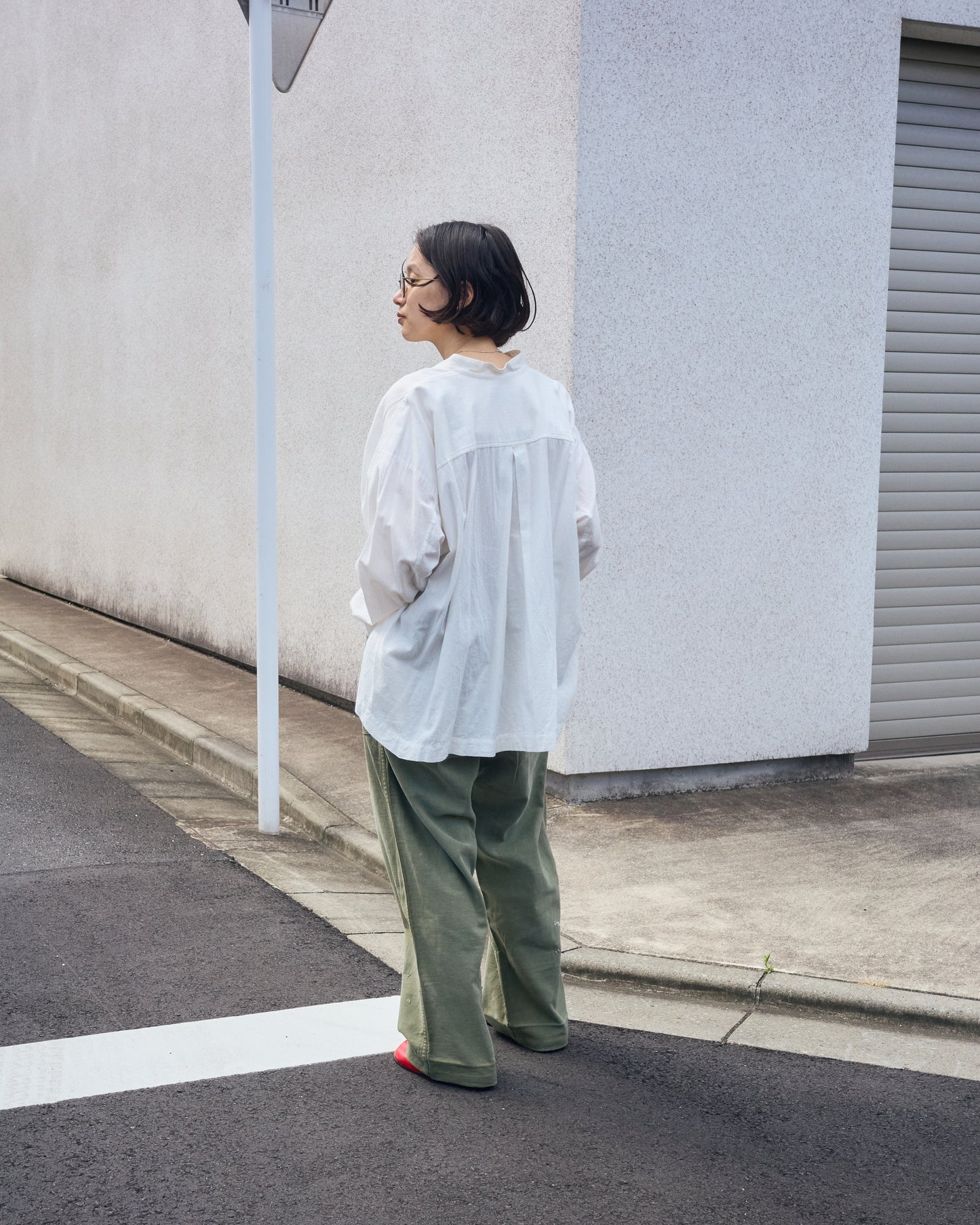 【Size S】 1950s-60s US ARMY Baker Pants / Faded Olive