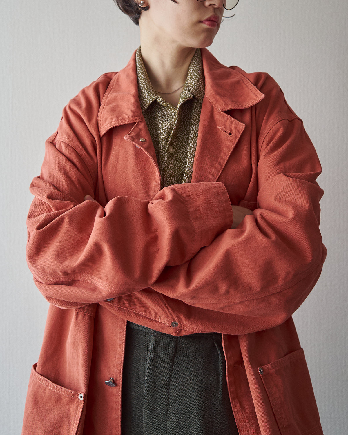 【SIZE L】90s ARMANI JEANS Cotton Coverall / Terracotta