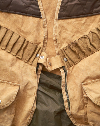 【SIZE M】70s US Cotton Duck Quilted-Yoke Hunting Vest / Tan