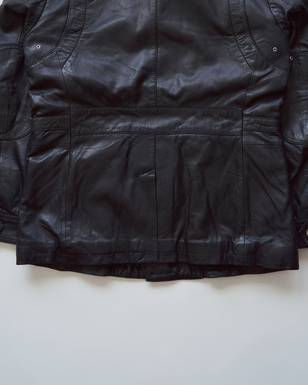 【SIZE L】00s-10s HUGO BOSS Lambskin Leather Utility Jacket/ Black