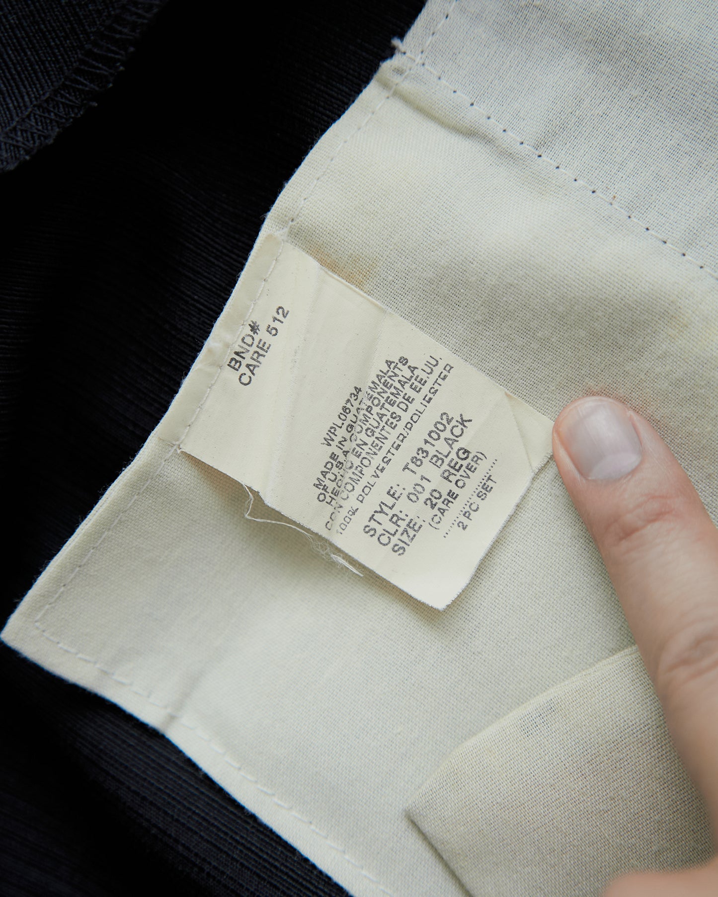 00s RETRO Narrow Plisse Unique Trousers / Black