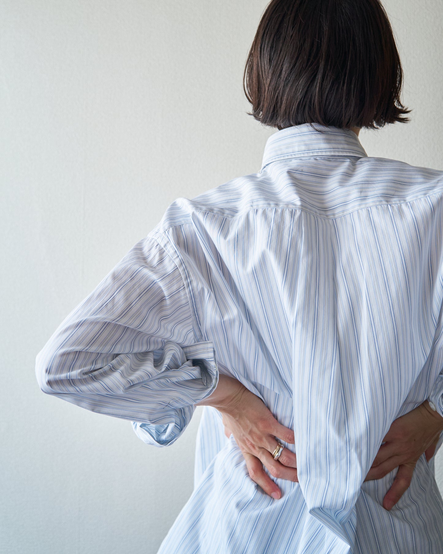 90’s~00s KENZO  Cotton Multi Stripe Casual Shirt  / Blue × White