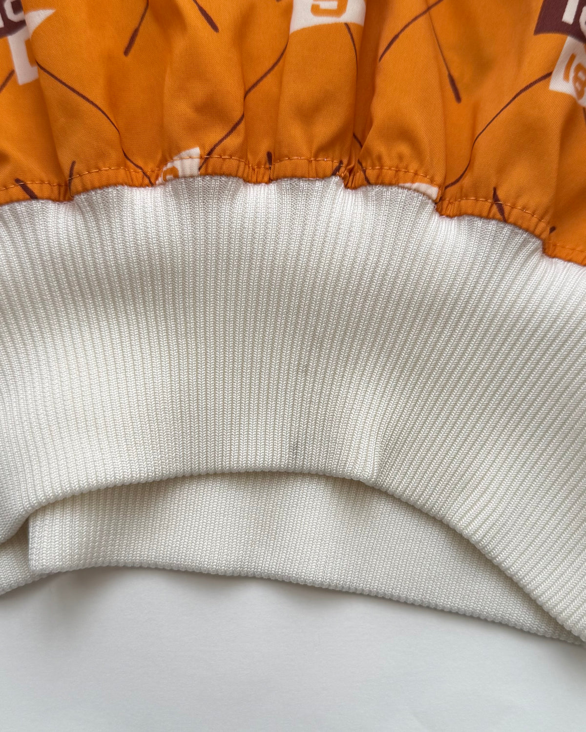 【Size S】80-90s DUNLOP Golf Motif Stretch Nylon Rib Pullover / Mustard
