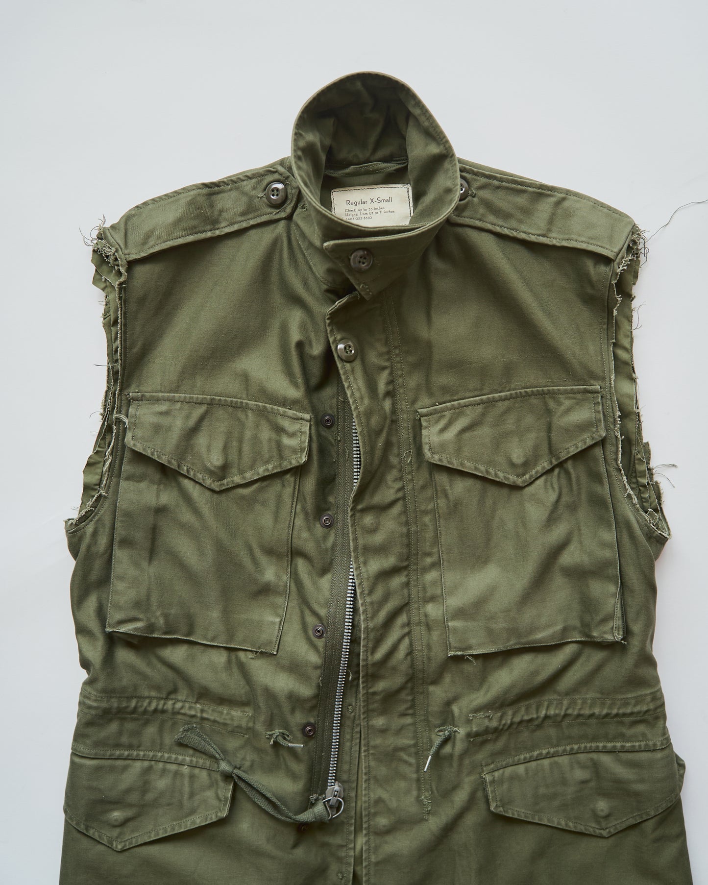 60s US ARMY M-51 Field Jacket Custom Vest / OG-107 Olive