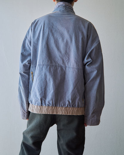 【SIZE M-L】80-90s FLASH Cotton Twill Detachable Multi-Pocket Bomber Jacket / Grey Beige