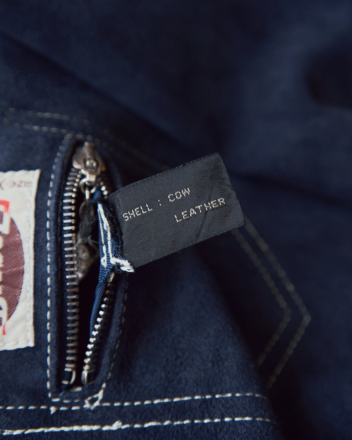 【SIZE L】90s-00s DIESEL Suede Reversible Trucker Jacket / Navy