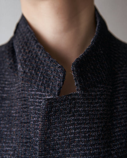 【Size L】90s JHANE BARNES Wool/Linen Textured boucle Jacket / Black
