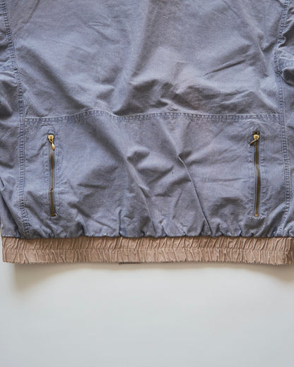 【SIZE M-L】80-90s FLASH Cotton Twill Detachable Multi-Pocket Bomber Jacket / Grey Beige