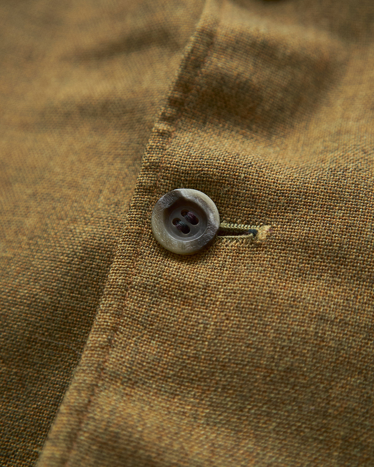 【SIZE M】70s Notch Lapel Double Breasted Tailored Jacket / Mustard Olive
