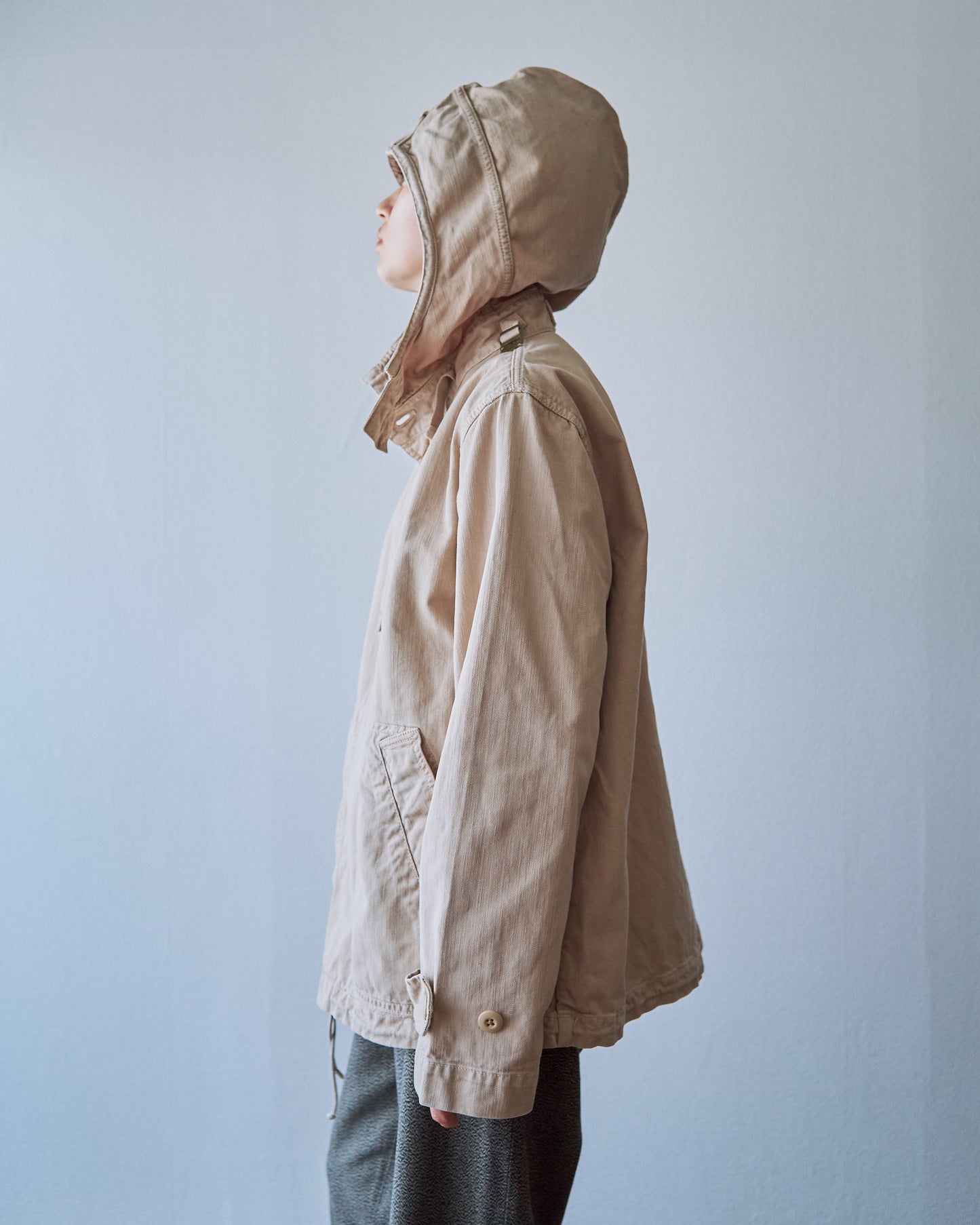 2000s J.CREW Heritage Silhouette Cotton Twill Anorak / Faded Beige