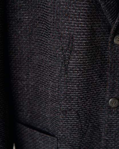 【Size L】90s JHANE BARNES Wool/Linen Textured boucle Jacket / Black