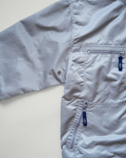 【SIZE M-L】90s-00s GAP Silver Nylon Multi-Pocket Utility Jacket