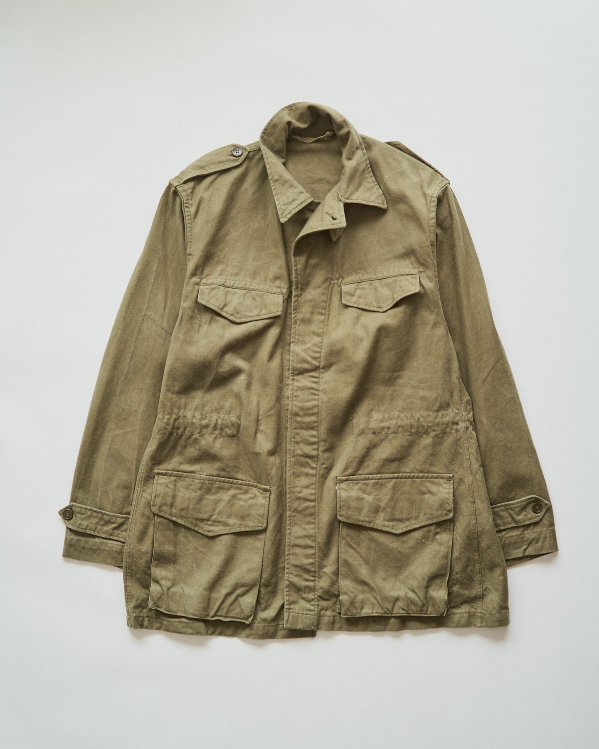 【SIZE L】 1950s FRENCH ARMY M-47 Field Jacket / Olive Twill
