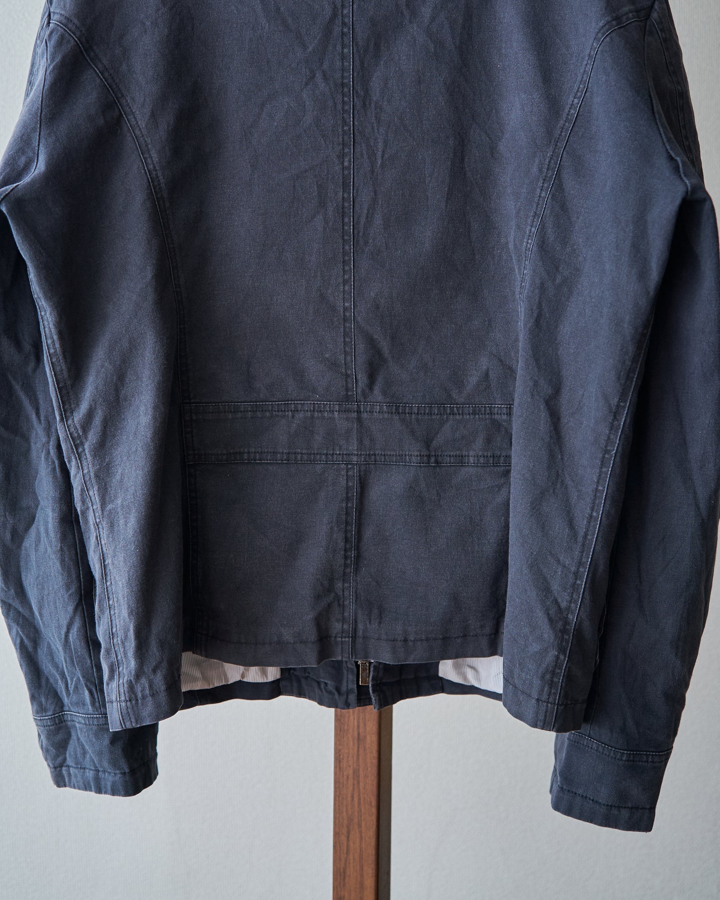 2010s EMPORIO ARMANI JOSH LINE Washed Cotton Deconstructed Blouson / Faded Navy