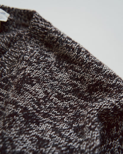 【SIZE S-M】90s agnès b. homme Melange Wool V-Neck Knit / Brown x Ecru