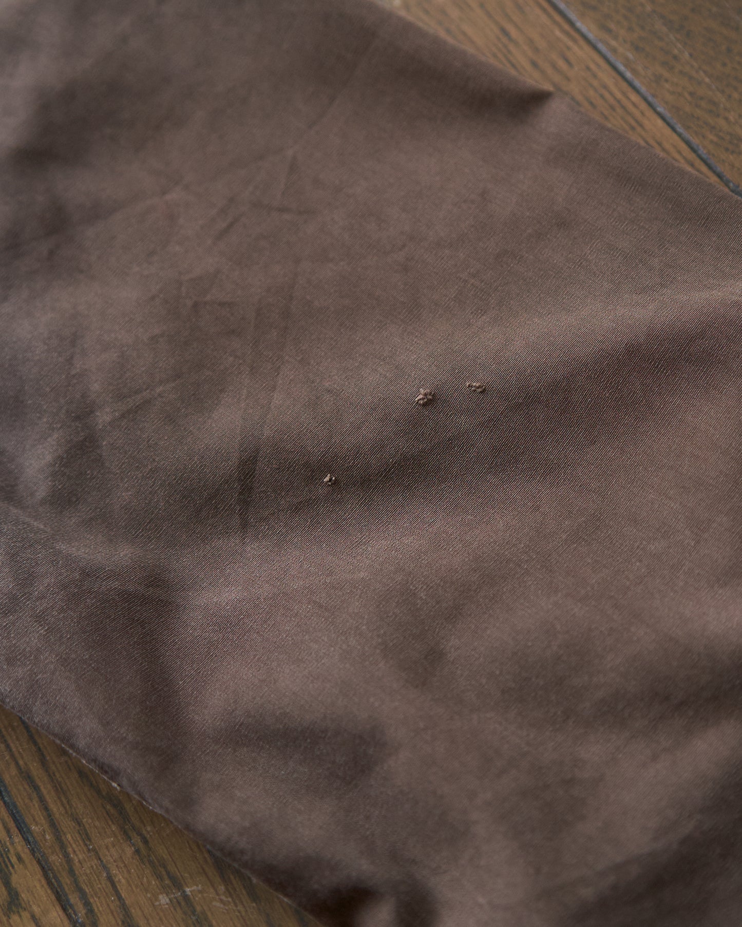 【Size S-M】 -60s BRENT  Chess Emblem Loop Collar Cotton Shirt / Brown
