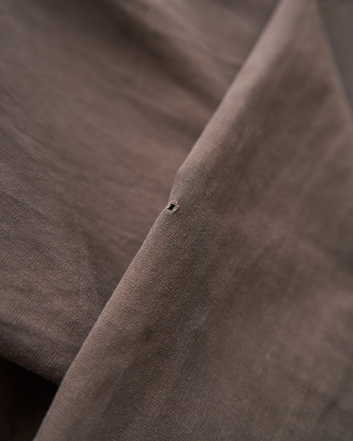 【Size S-M】 -60s BRENT  Chess Emblem Loop Collar Cotton Shirt / Brown