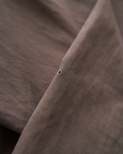 【Size S-M】 -60s BRENT  Chess Emblem Loop Collar Cotton Shirt / Brown