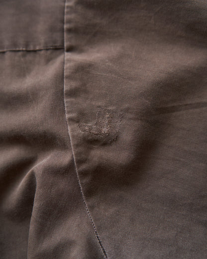 【Size S-M】 -60s BRENT  Chess Emblem Loop Collar Cotton Shirt / Brown