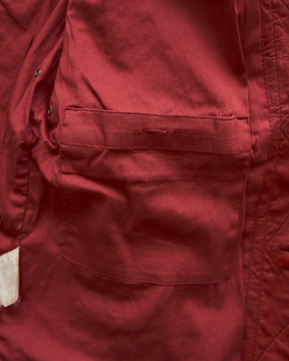 【SIZE S-M】2000s-2010s ARMANI JEANS Sheepskin Leather Trucker Jacket / Red