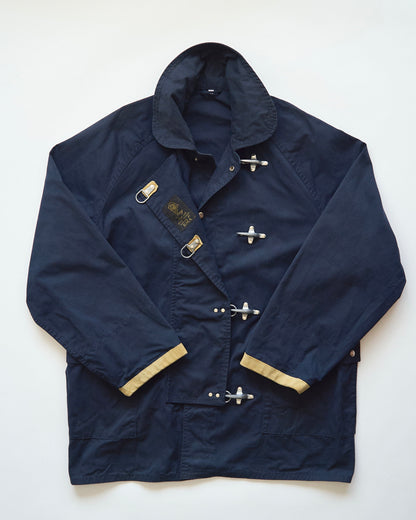 【SIZE L】-90s FAY Cotton Canvas Fireman Toggle Coat / Navy
