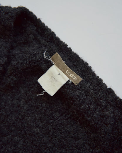 【SIZE S-M】J.CREW Bouclé Textured V-Neck Sweater / Black