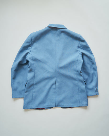 【SIZE L】-1980s JCPENNEY Textured Notch Lapel Tailored Jacket / Powder Blue