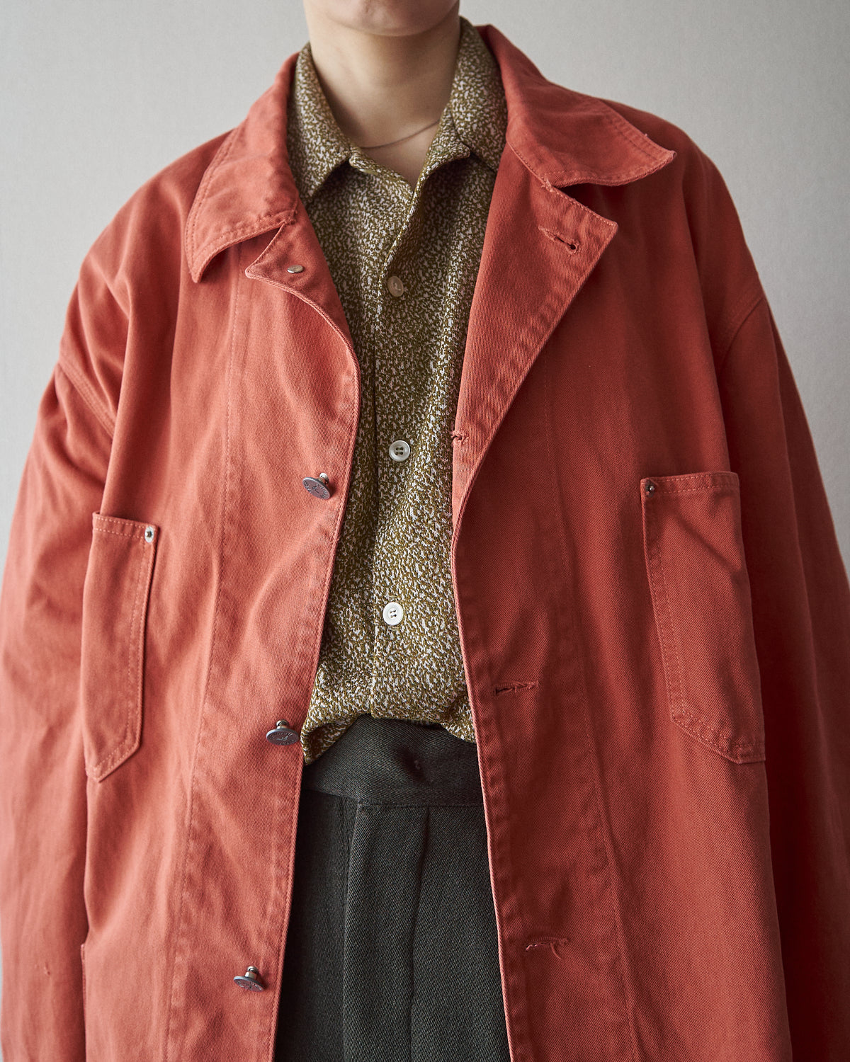 【SIZE L】90s ARMANI JEANS Cotton Coverall / Terracotta