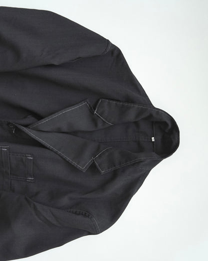 【SIZE M】VETRA 60-70s Tergal Fabric Maquignon Coat / Black