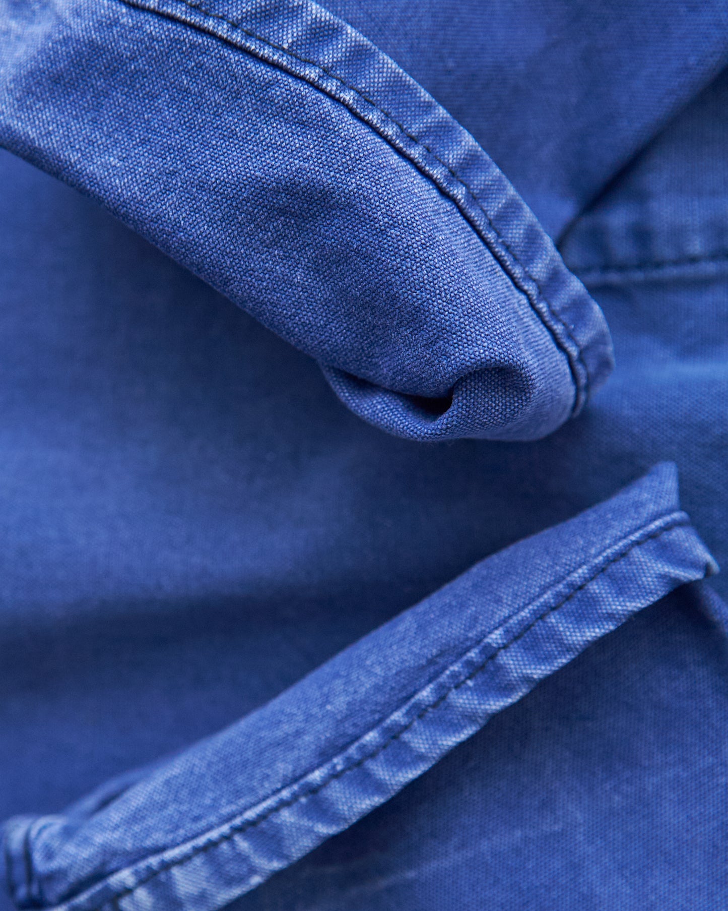 ~70s LE GLAZIK Cotton Canvas Faded French Fisherman Pullover Smock / Blue