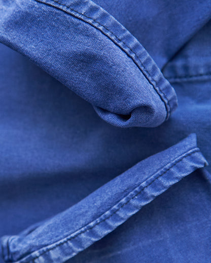 【Size S】~70s LE GLAZIK Cotton Canvas Faded French Fisherman Pullover Smock / Blue