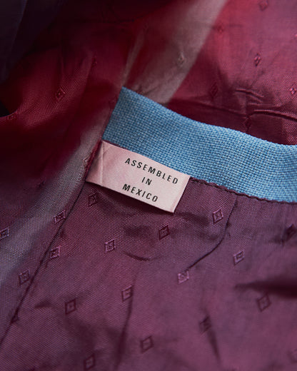 【SIZE L】-1980s JCPENNEY Textured Notch Lapel Tailored Jacket / Powder Blue
