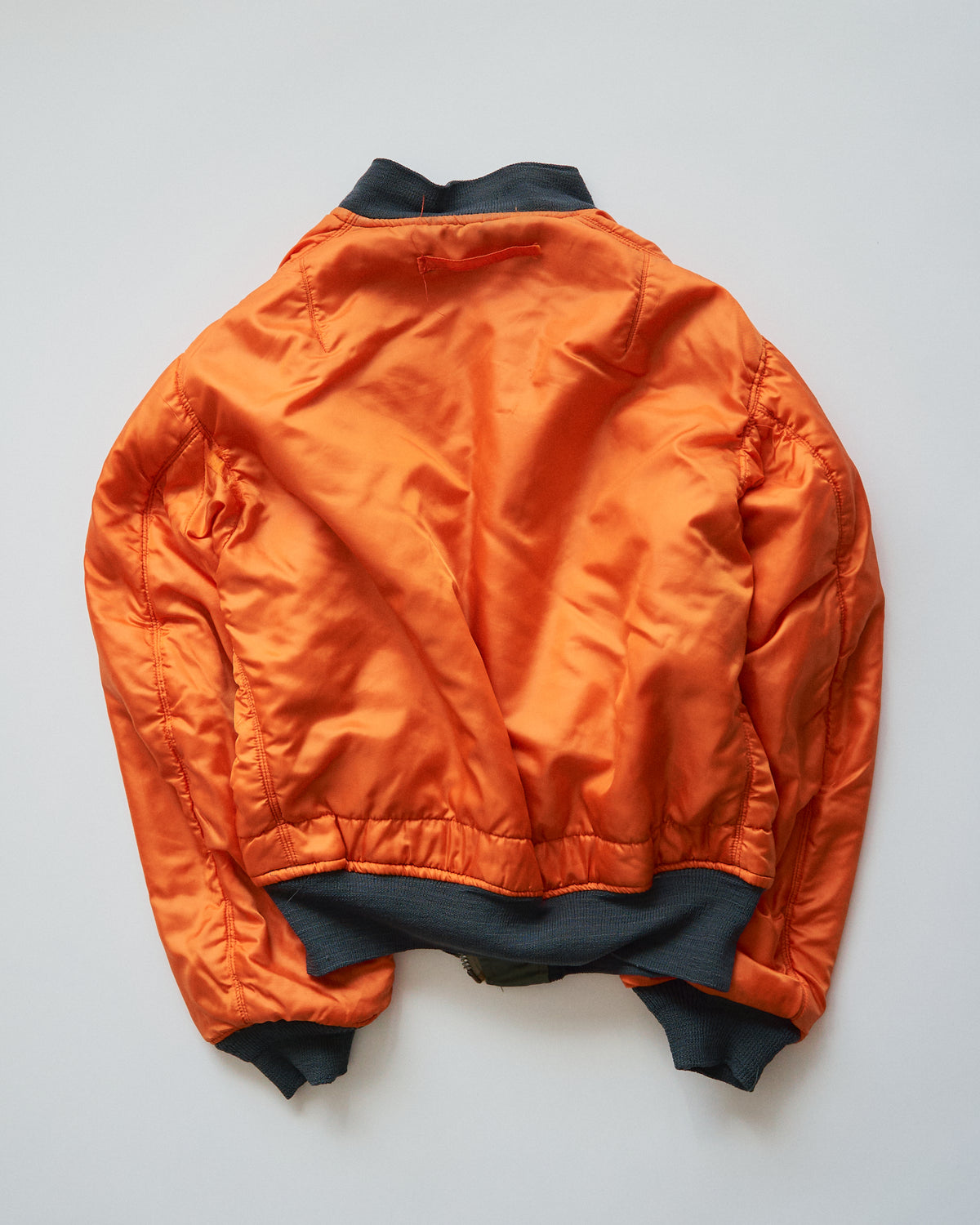 【SIZE S-M】70s CONCORD INDUSTRIES Reversible Nylon MA-1 Flight Jacket / Sage Green