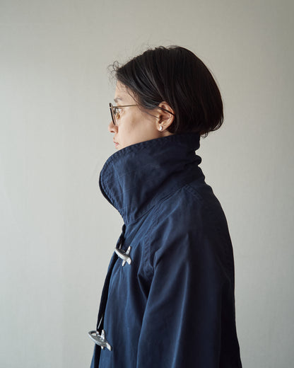 【SIZE L】-90s FAY Cotton Canvas Fireman Toggle Coat / Navy