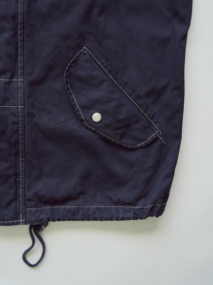 【SIZE L】OXER Cotton Detachable Hood Fireman-Hook  Coat / Navy