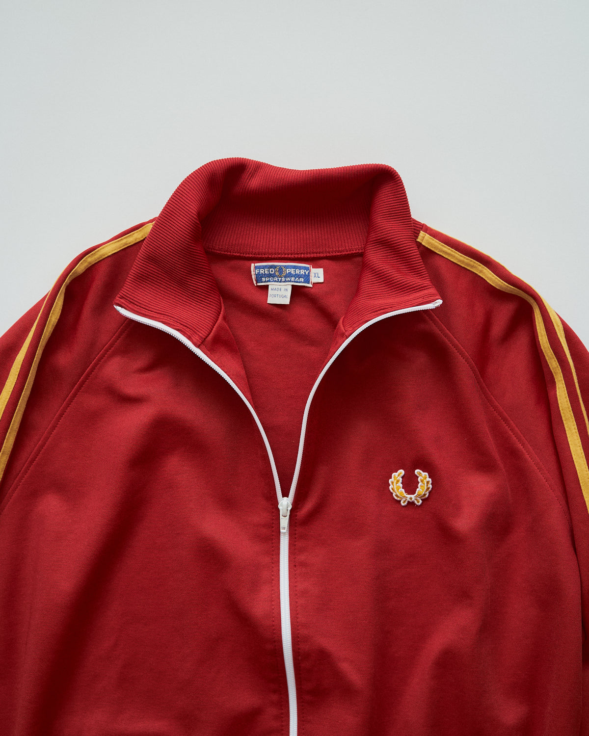 【SIZE L】FRED PERRY SPORTSWEAR Ribbed Raglan Track Jacket / Red