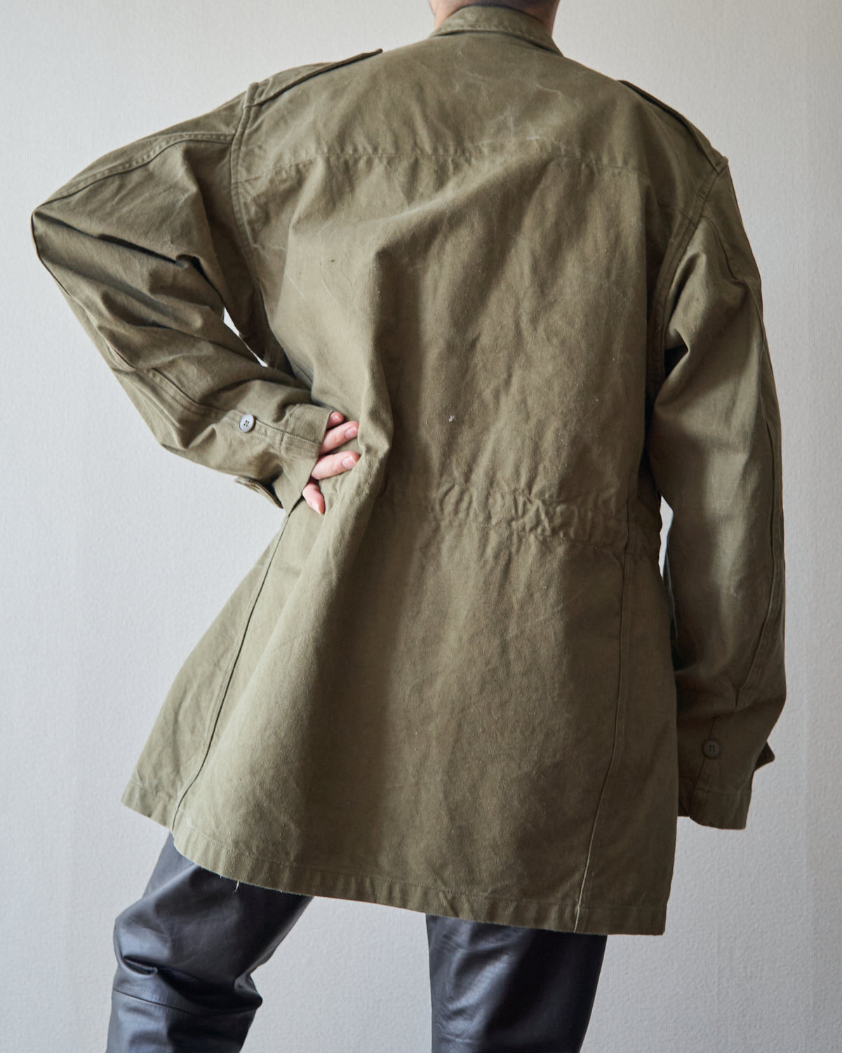 【SIZE L】 1950s FRENCH ARMY M-47 Field Jacket / Olive Twill