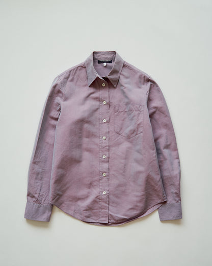 【SIZE S】90s GIORGIO ARMANI CLASSICO Cotton Silk Fabric TAMAMUSHI Shirt / Mauve Purple