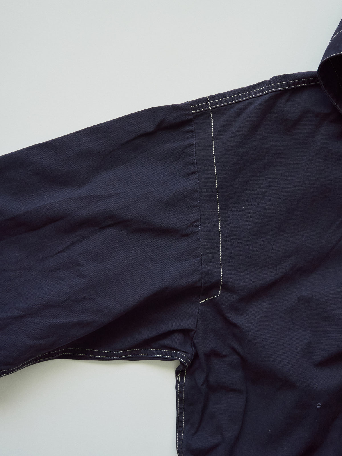 【SIZE L】OXER Cotton Detachable Hood Fireman-Hook  Coat / Navy