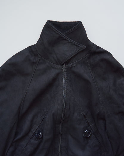 【SIZE XS】ITALIAN SUEDE SHORT BLOUSON / Black