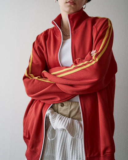【SIZE L】FRED PERRY SPORTSWEAR Ribbed Raglan Track Jacket / Red