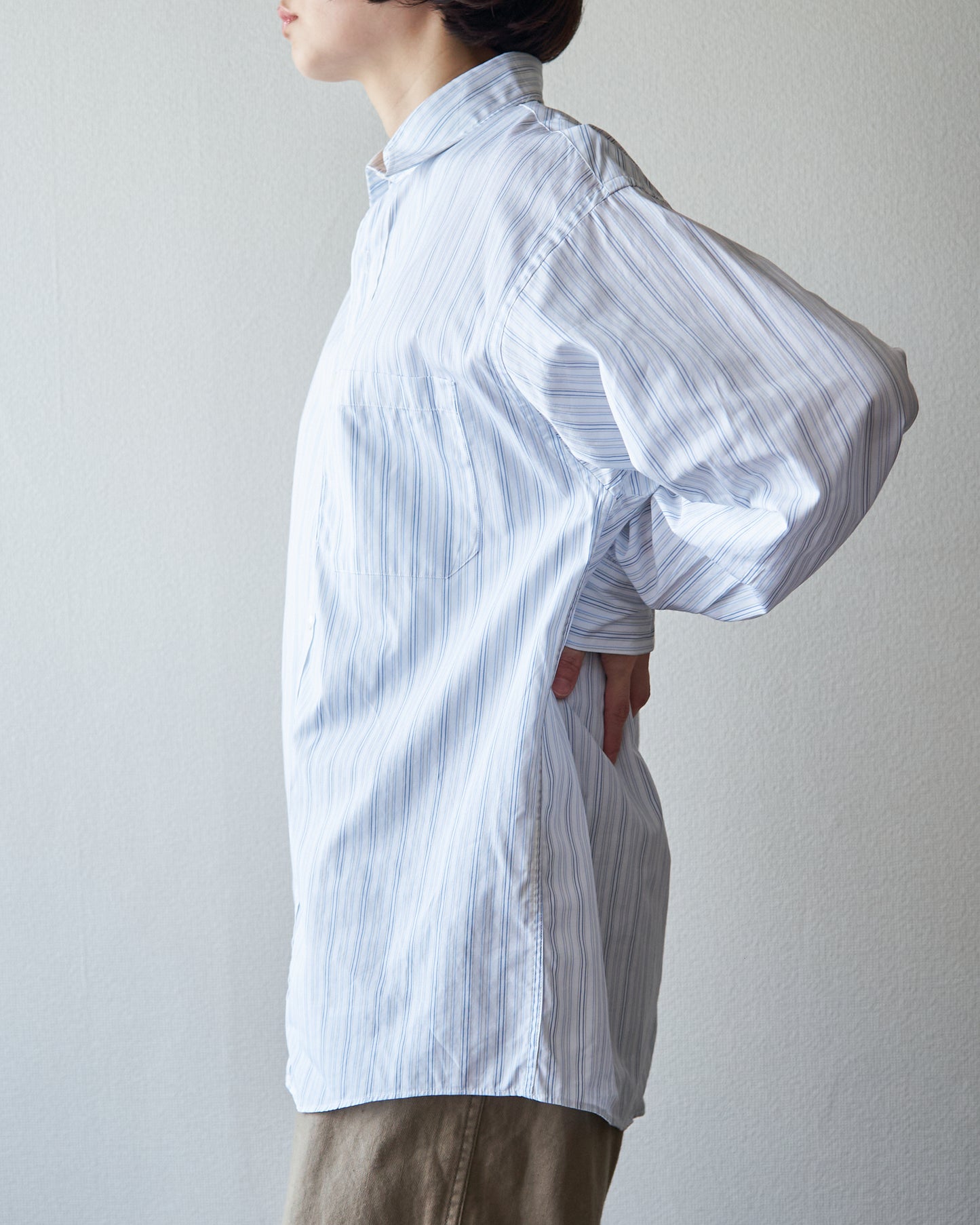 90’s~00s KENZO  Cotton Multi Stripe Casual Shirt  / Blue × White