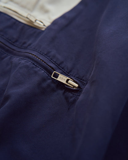 【SIZE XL】90's J.CREW Cotton Two-Tone Pullover Anorak / Navy x Ivory