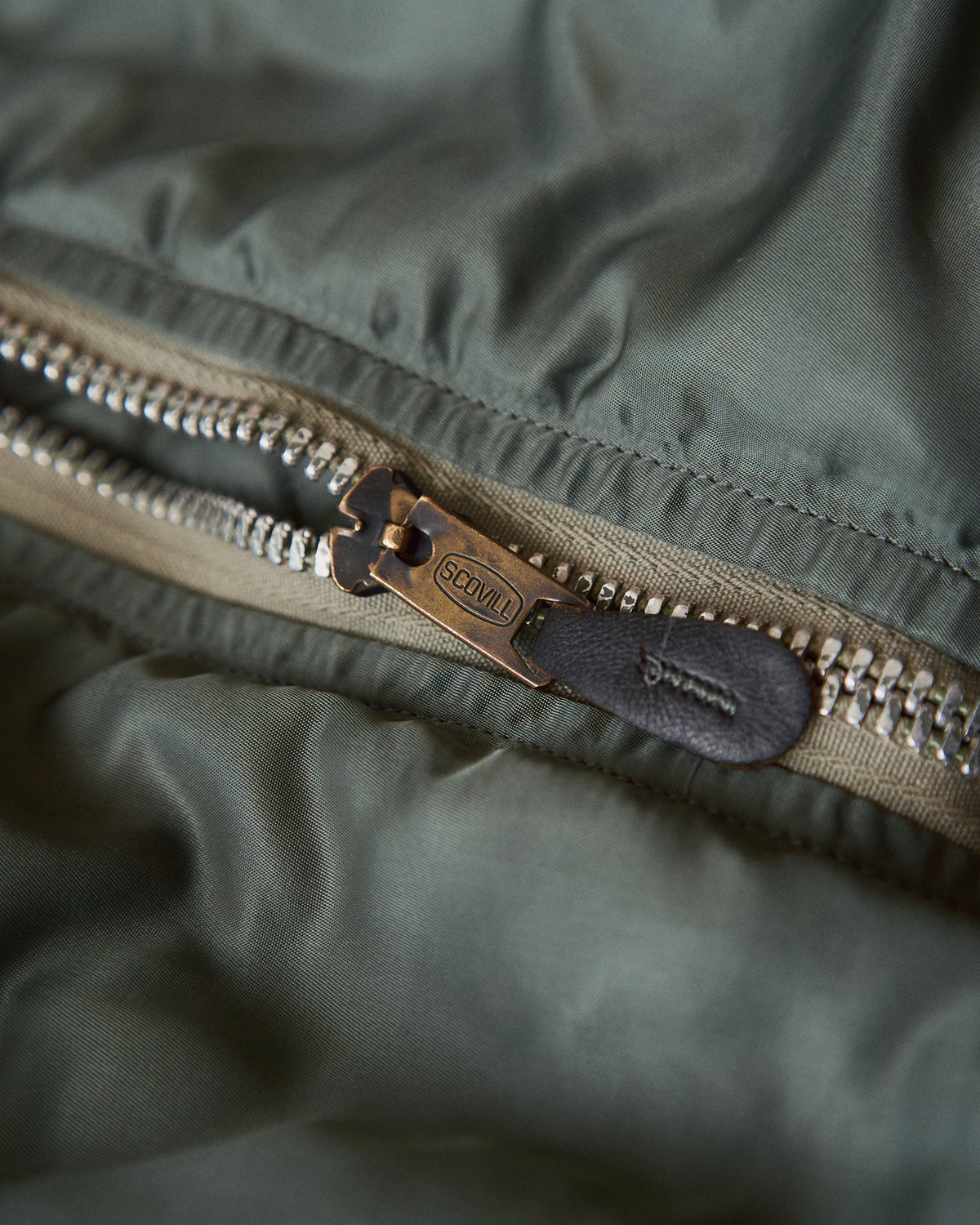 【SIZE S-M】70s CONCORD INDUSTRIES Reversible Nylon MA-1 Flight Jacket / Sage Green