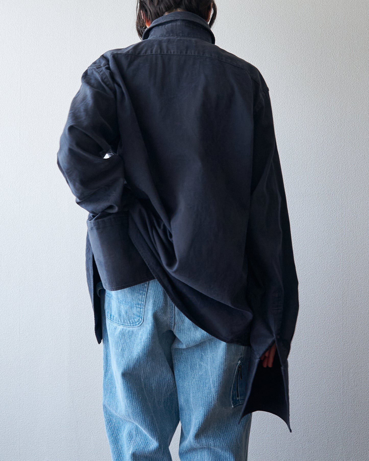 〜00's BANANA REPUBLIC Botanical Jacquard Cotton Shirt / Black