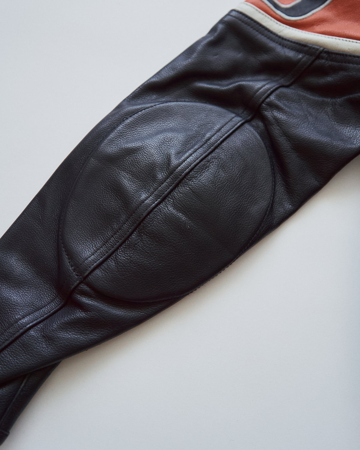 【SIZE S-M】80-90s HEIN GERICKE Colorblock Leather Racing Jacket / Black Orange